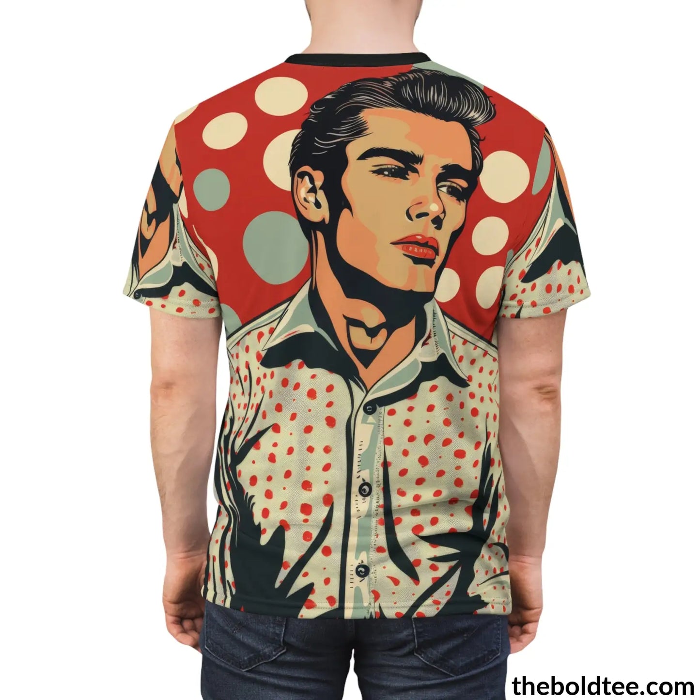 Vintage Rockabilly Tee - Premium All Over Print Crewneck Shirt Prints