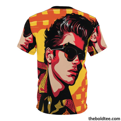 Vintage Rockabilly Tee - Premium All Over Print Crewneck Shirt Prints