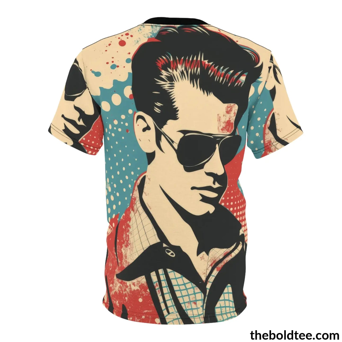 Vintage Rockabilly Tee - Premium All Over Print Crewneck Shirt Prints