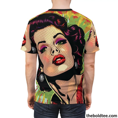 Vintage Rockabilly Tee - Premium All Over Print Crewneck Shirt Prints