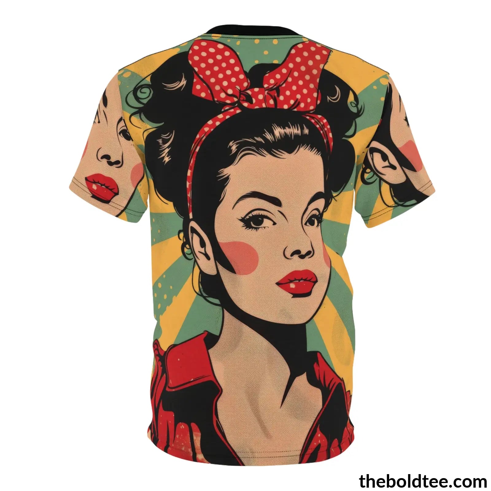 Vintage Rockabilly Tee - Premium All Over Print Crewneck Shirt Prints