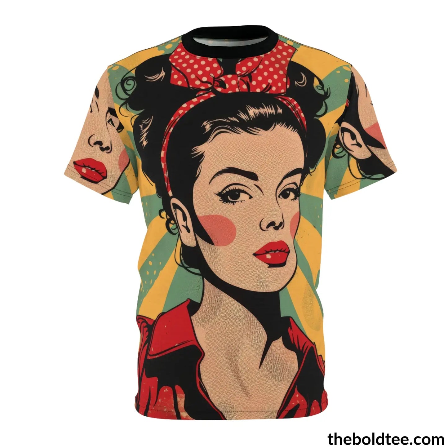 Vintage Rockabilly Tee - Premium All Over Print Crewneck Shirt S Prints