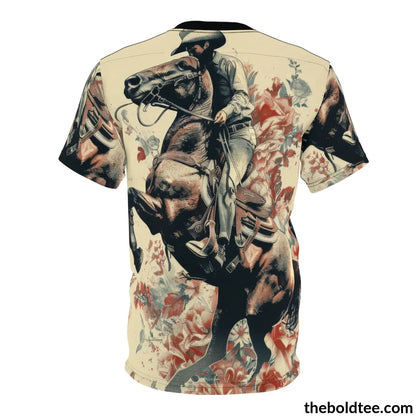 Vintage Rodeo Tee - Premium All Over Print Crewneck Shirt Prints