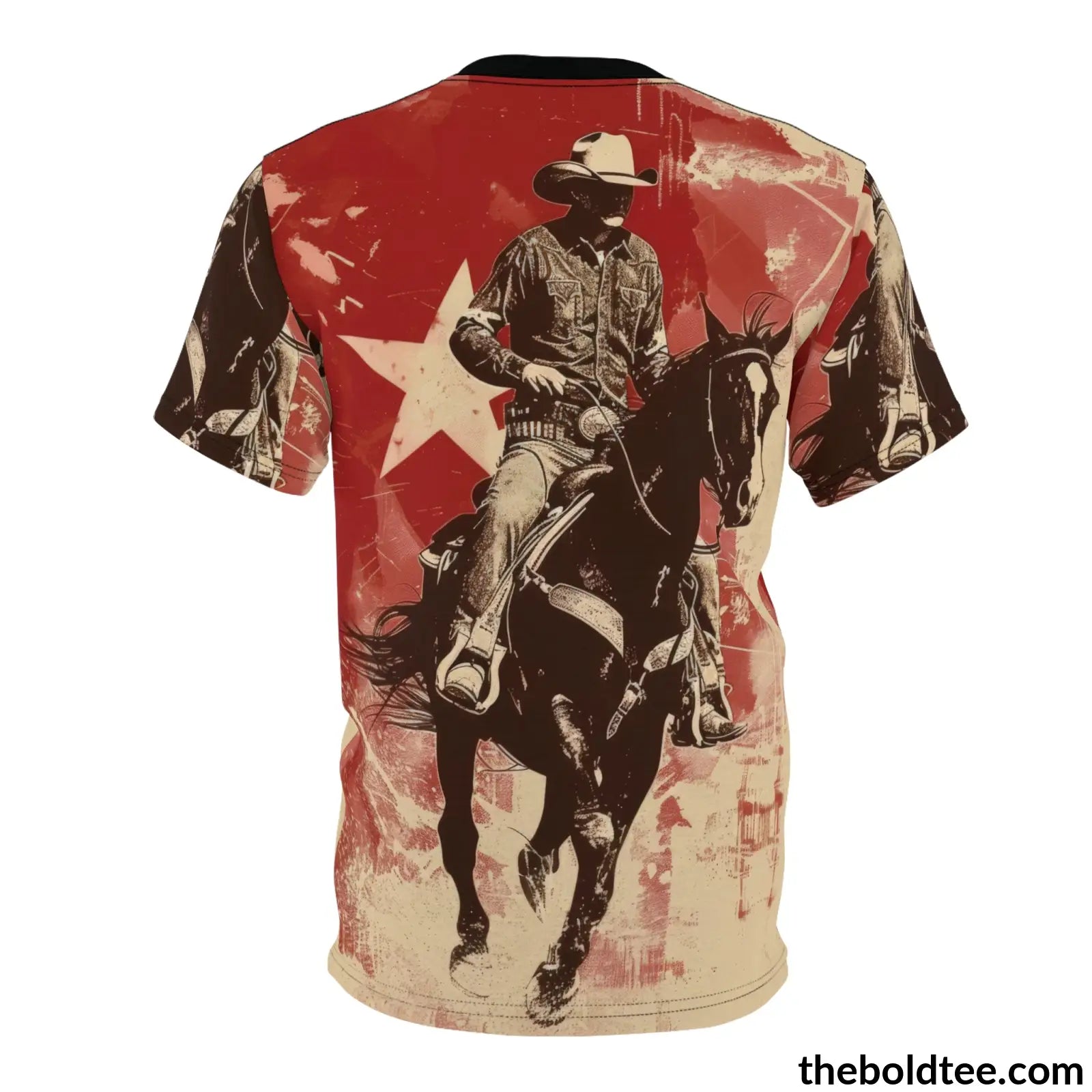 Vintage Rodeo Tee - Premium All Over Print Crewneck Shirt Prints