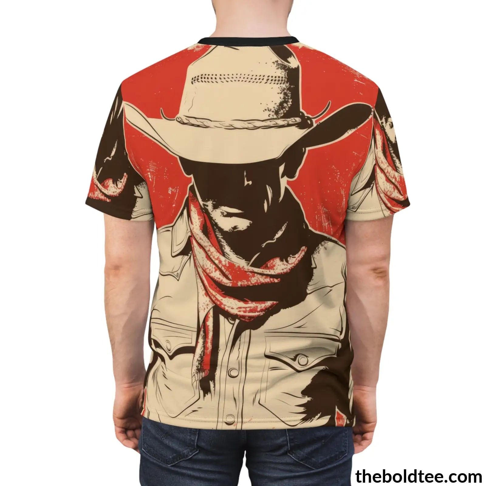 Vintage Rodeo Tee - Premium All Over Print Crewneck Shirt Prints