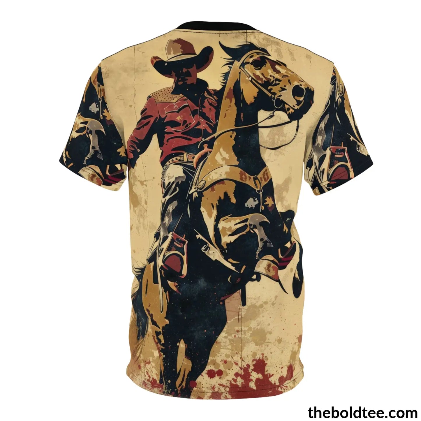 Vintage Rodeo Tee - Premium All Over Print Crewneck Shirt Prints