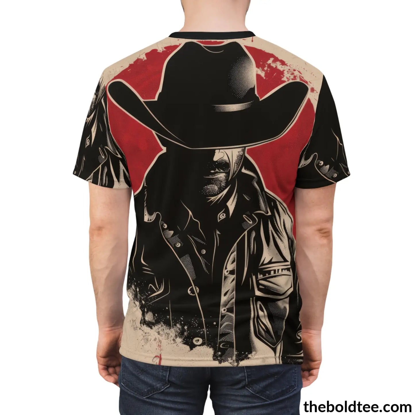 Vintage Rodeo Tee - Premium All Over Print Crewneck Shirt Prints