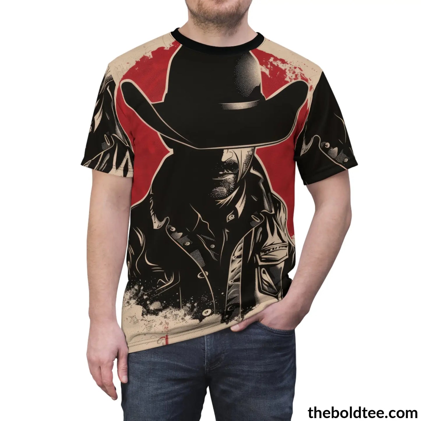 Vintage Rodeo Tee - Premium All Over Print Crewneck Shirt Prints