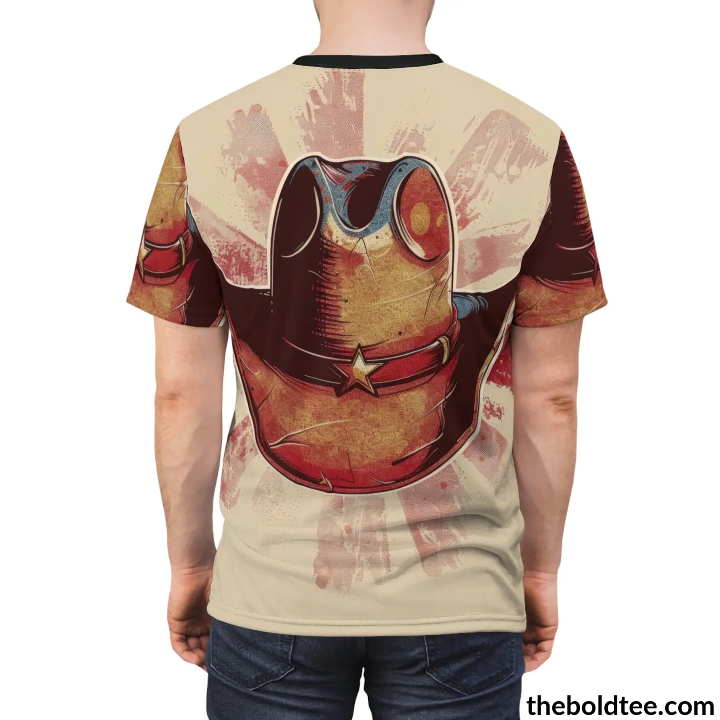 Vintage Rodeo Tee - Premium All Over Print Crewneck Shirt Prints