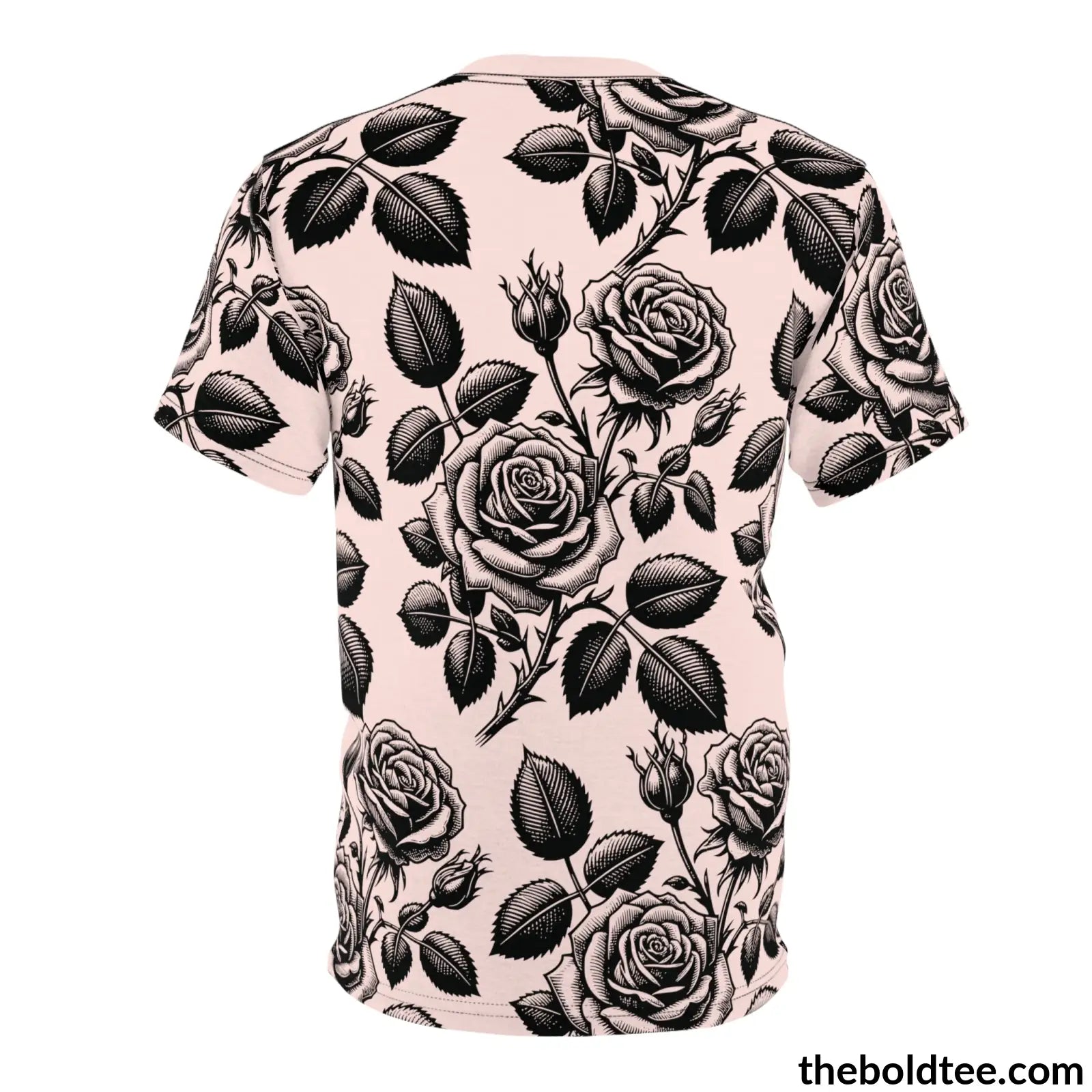 Vintage Roses Pattern Tee - Premium All Over Print Crewneck Prints