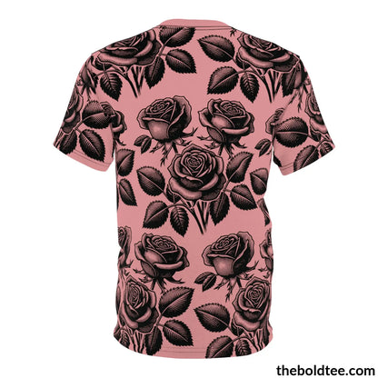 Vintage Roses Pattern Tee - Premium All Over Print Crewneck Prints