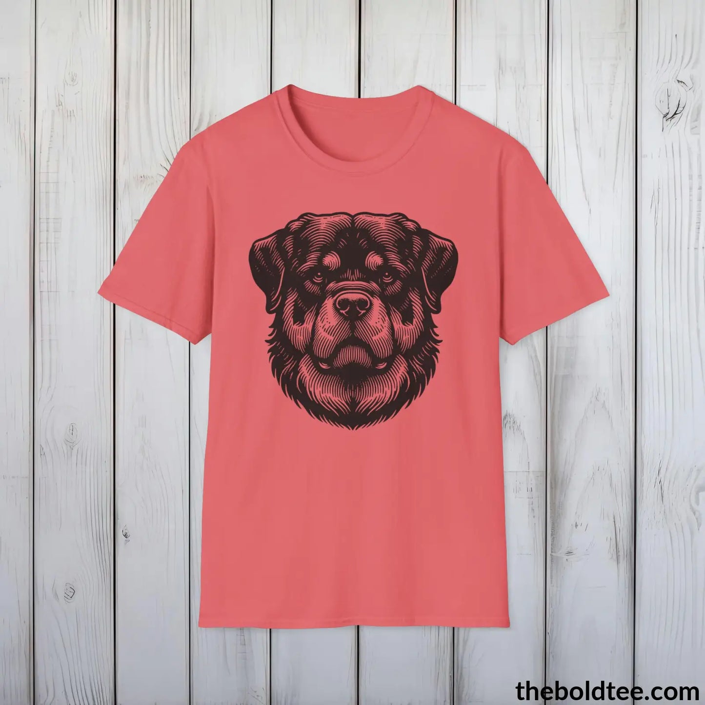 Vintage Rottweiler Dog Tee - Sustainable & Soft Cotton Crewneck Unisex T - Shirt 9 Bold Colors