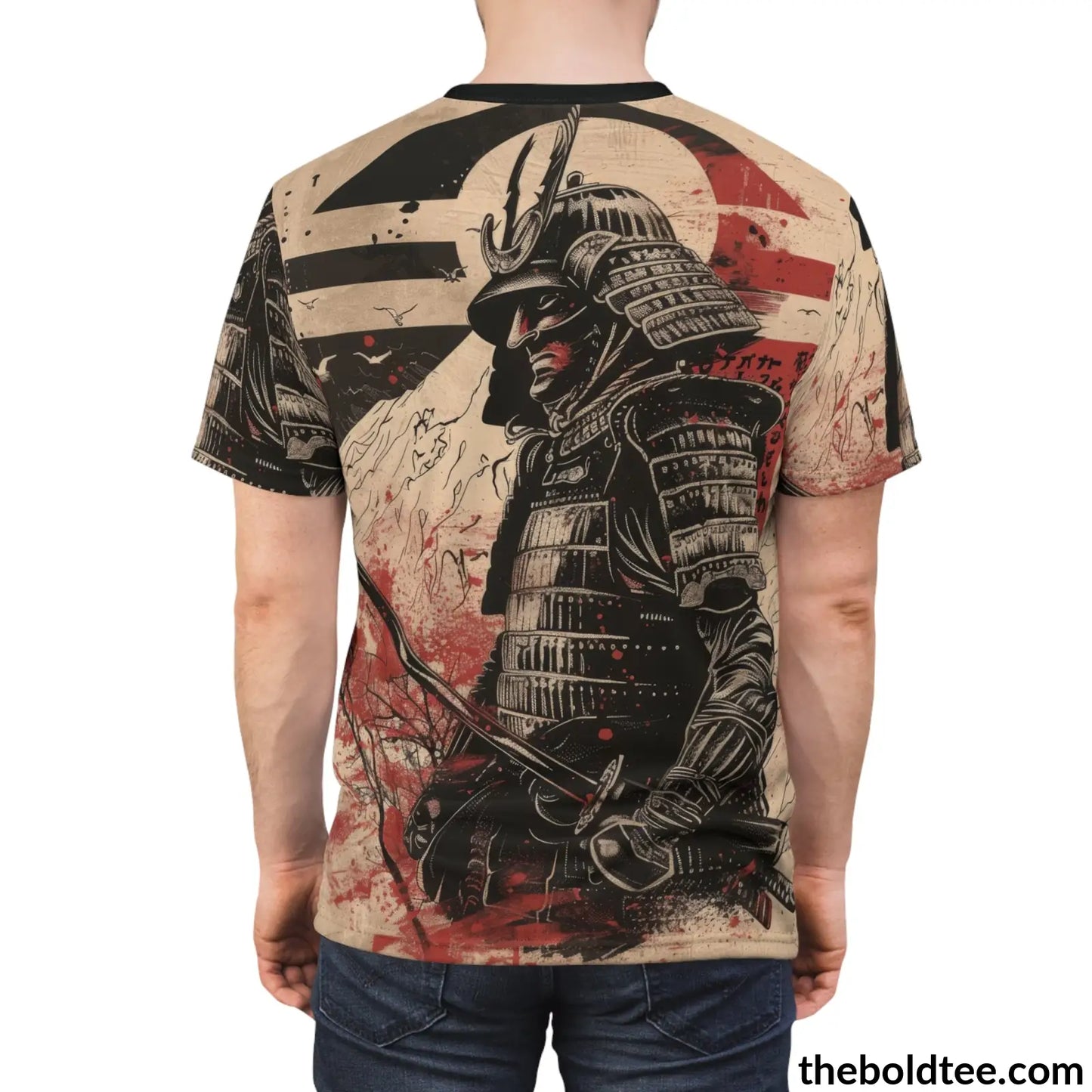 Vintage Samurai Tee - Premium All Over Print Crewneck Shirt Prints