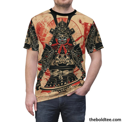 Vintage Samurai Tee - Premium All Over Print Crewneck Shirt Prints