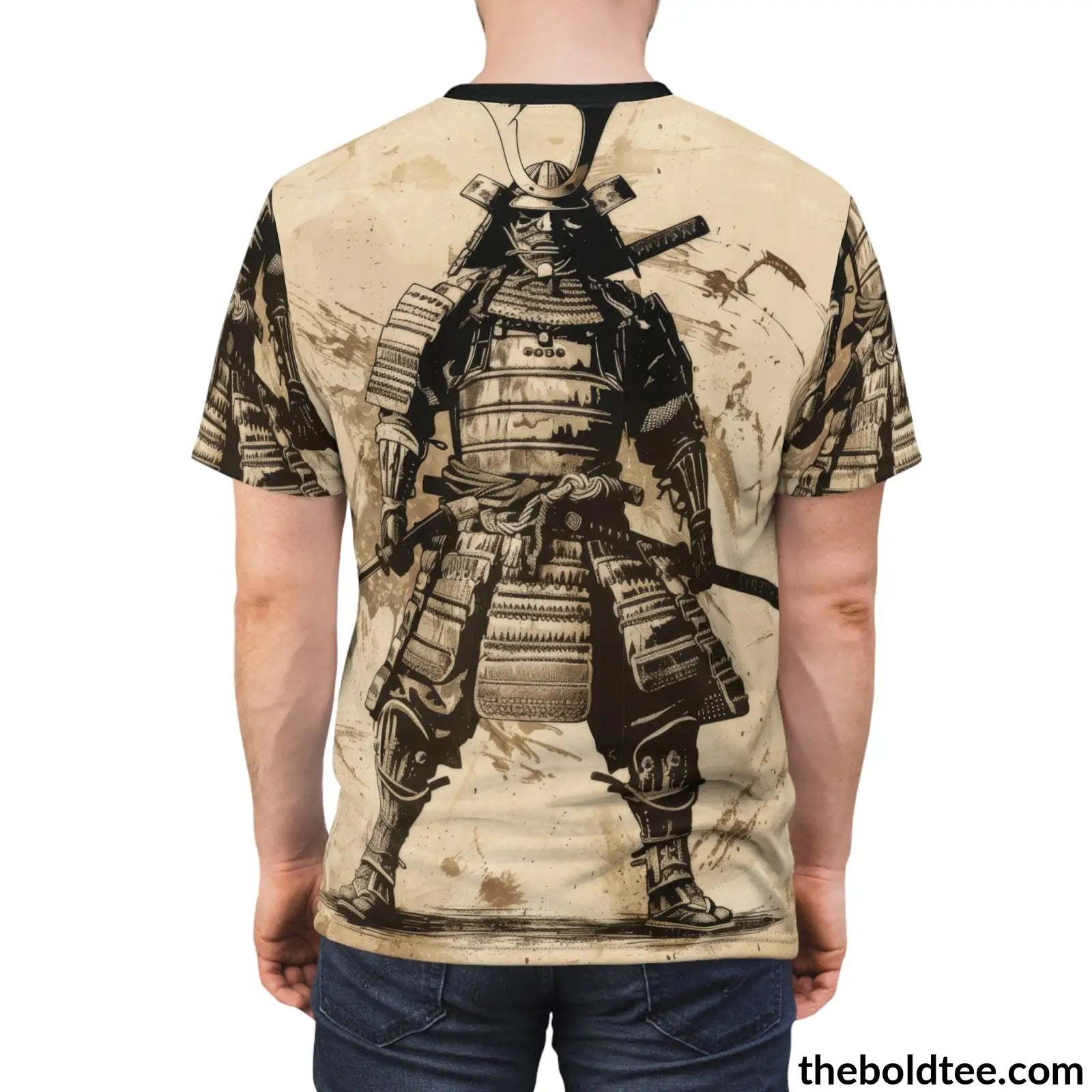 Vintage Samurai Tee - Premium All Over Print Crewneck Shirt Prints