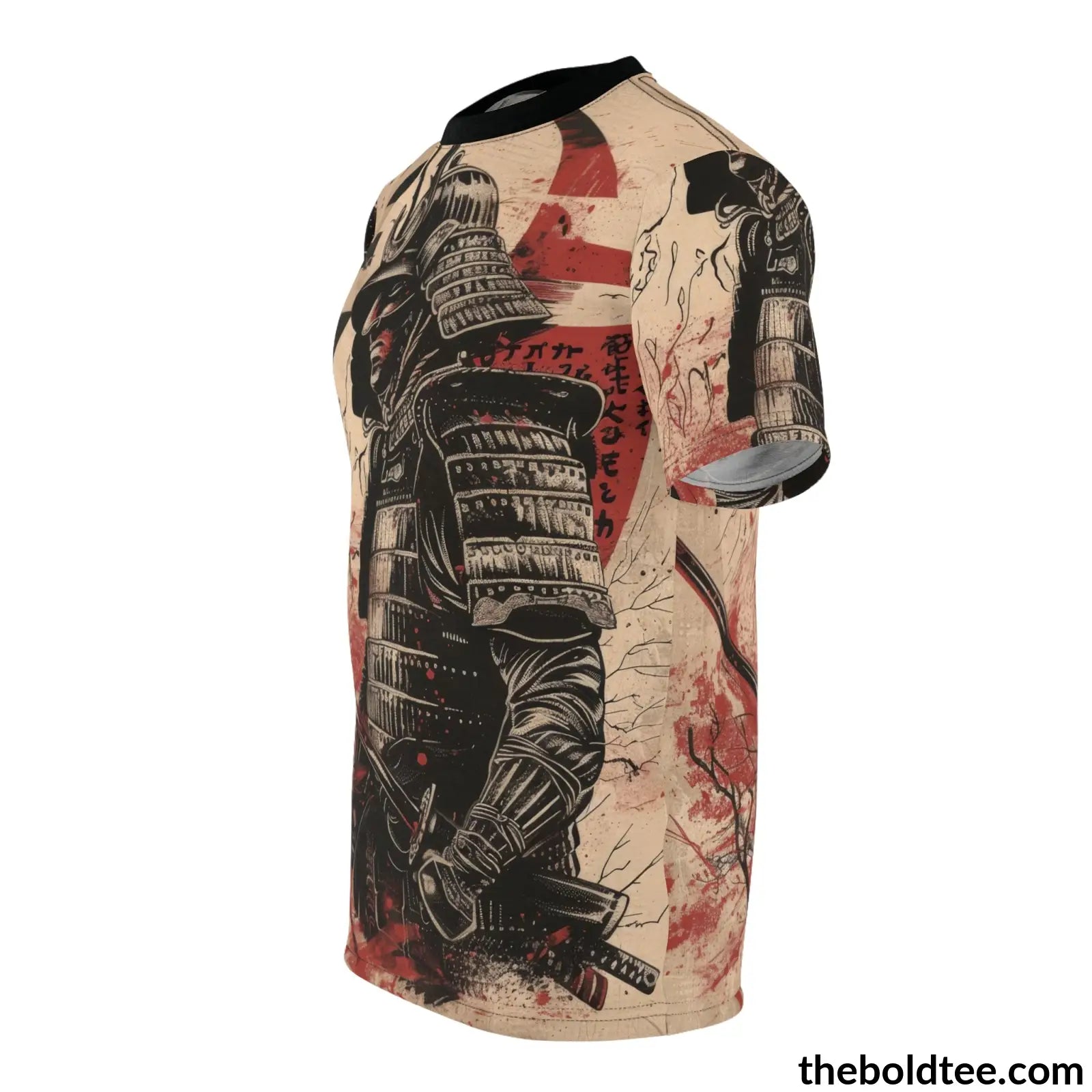 Vintage Samurai Tee - Premium All Over Print Crewneck Shirt Prints