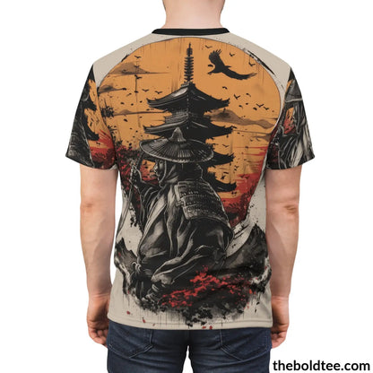 Vintage Samurai Tee - Premium All Over Print Crewneck Shirt Prints