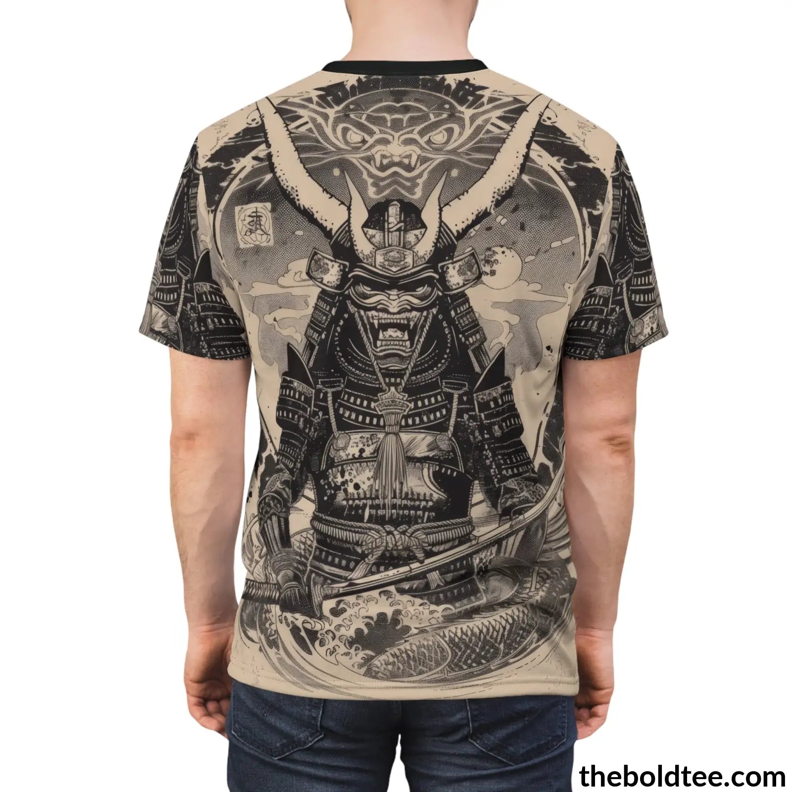 Vintage Samurai Tee - Premium All Over Print Crewneck Shirt Prints