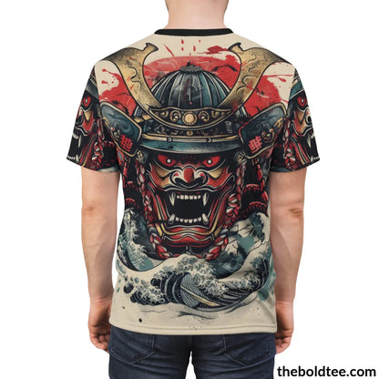 Vintage Samurai Tee - Premium All Over Print Crewneck Shirt Prints