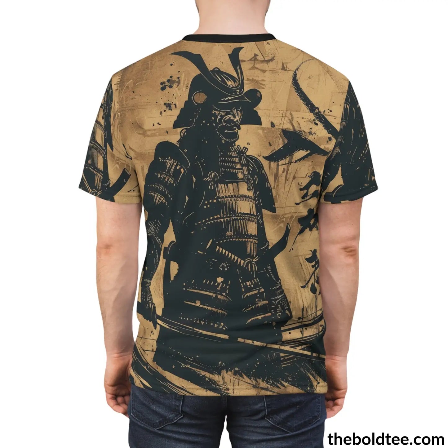 Vintage Samurai Tee - Premium All Over Print Crewneck Shirt Prints