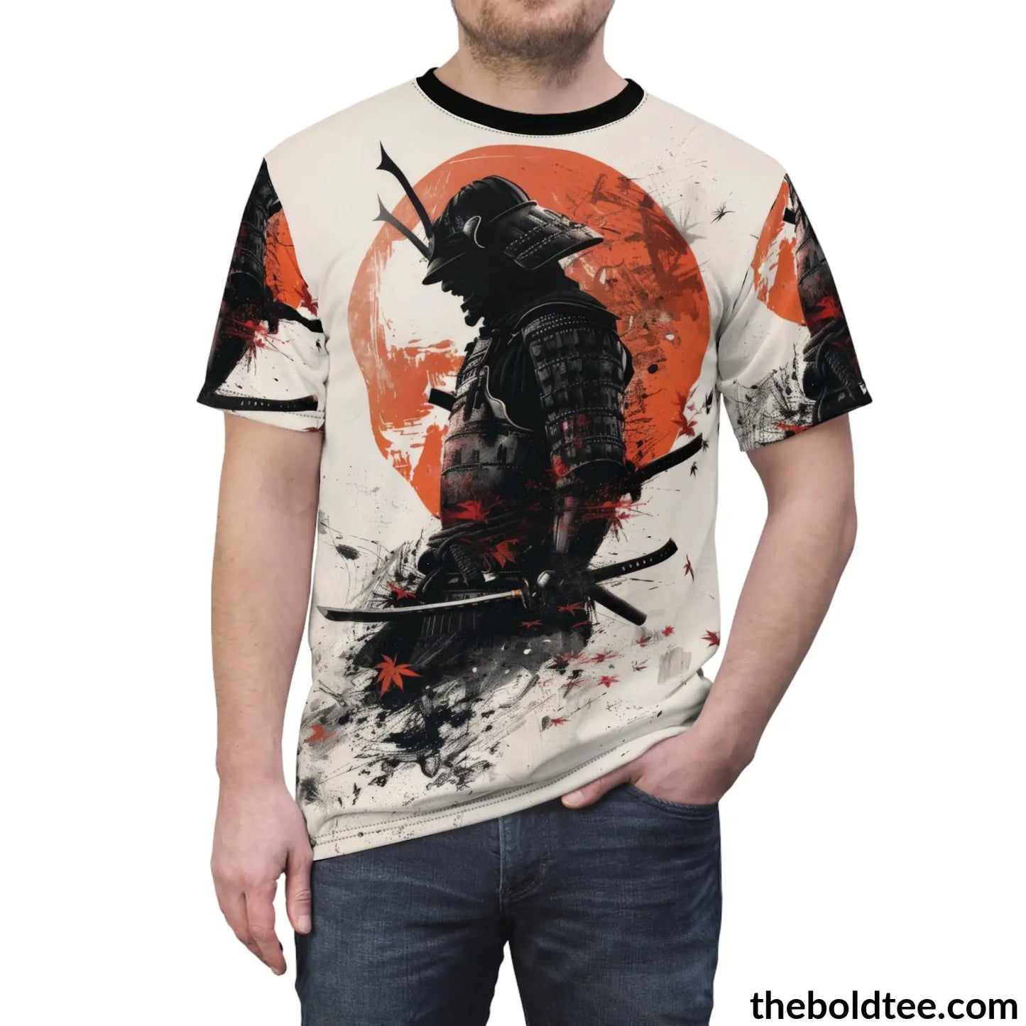 Vintage Samurai Tee - Premium All Over Print Crewneck Shirt Prints