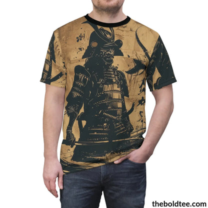 Vintage Samurai Tee - Premium All Over Print Crewneck Shirt Prints