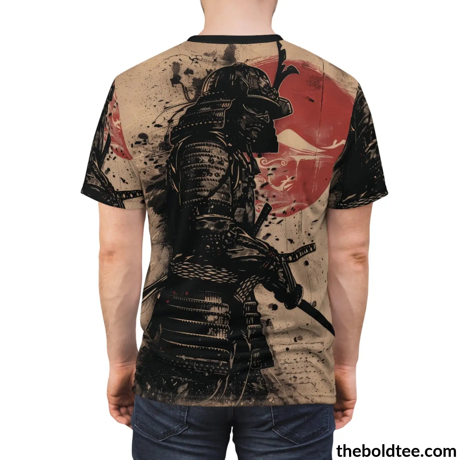 Vintage Samurai Tee - Premium All Over Print Crewneck Shirt Prints