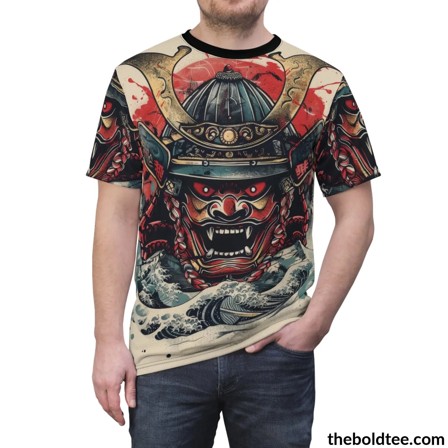 Vintage Samurai Tee - Premium All Over Print Crewneck Shirt Prints