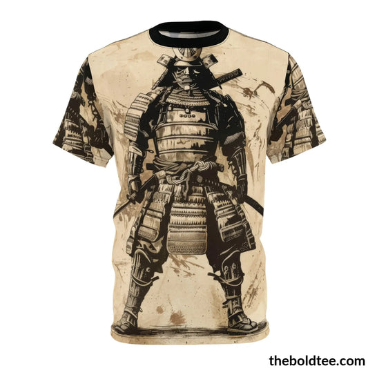 Vintage Samurai Tee - Premium All Over Print Crewneck Shirt S Prints