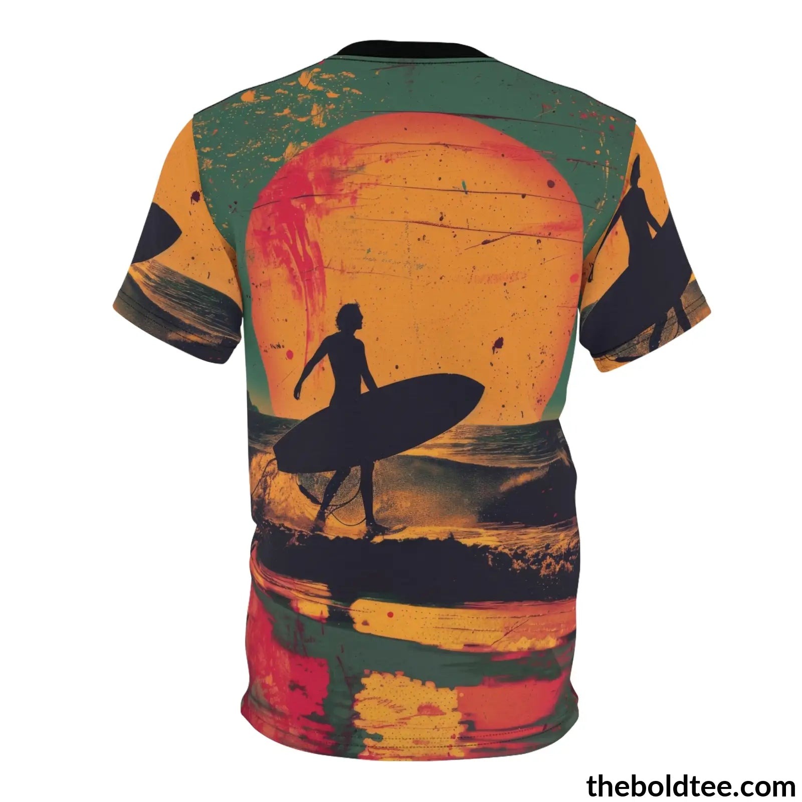 Vintage Summer Beach Tee - Premium All Over Print Crewneck Shirt Prints