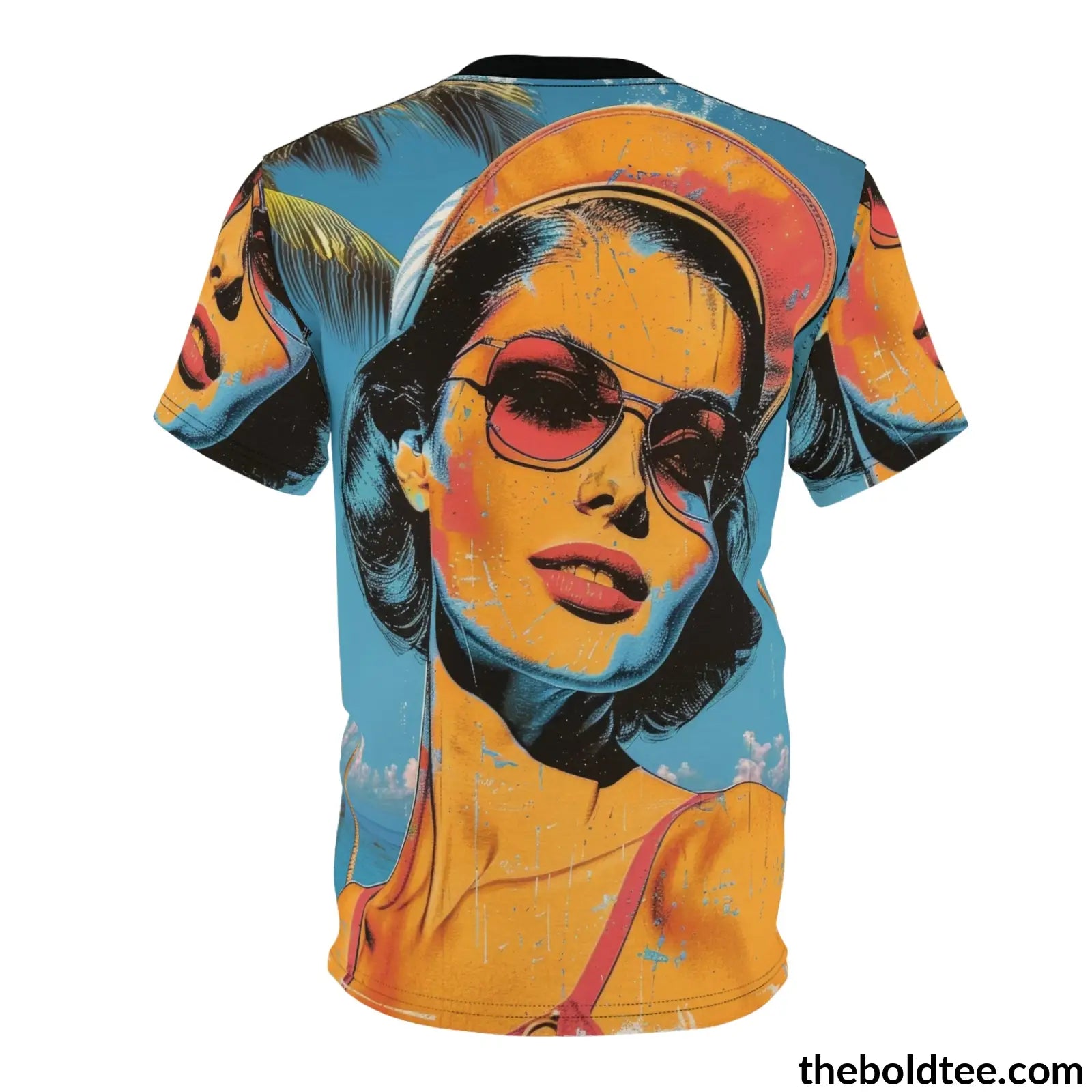 Vintage Summer Beauty Tee - Premium All Over Print Crewneck Shirt Prints