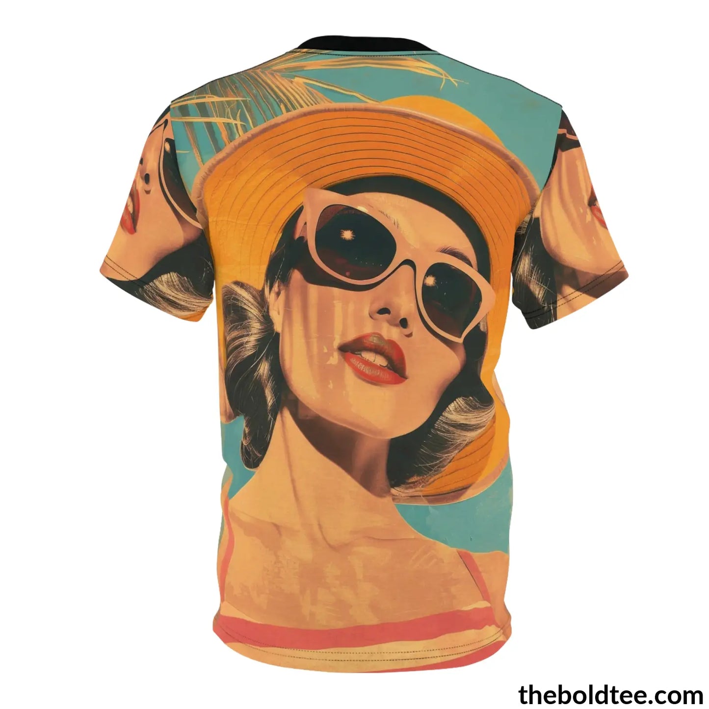 Vintage Summer Beauty Tee - Premium All Over Print Crewneck Shirt Prints