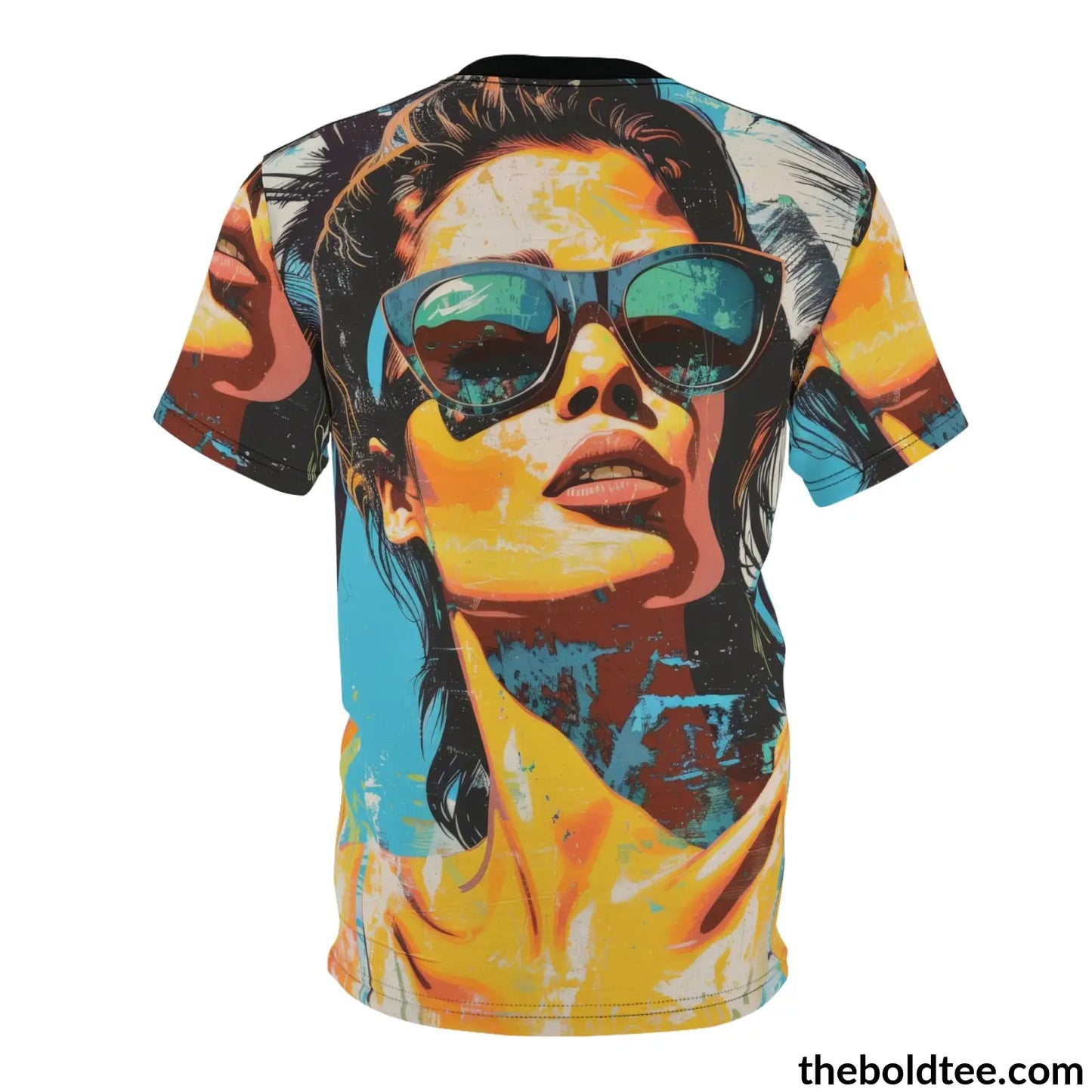 Vintage Summer Beauty Tee - Premium All Over Print Crewneck Shirt Prints