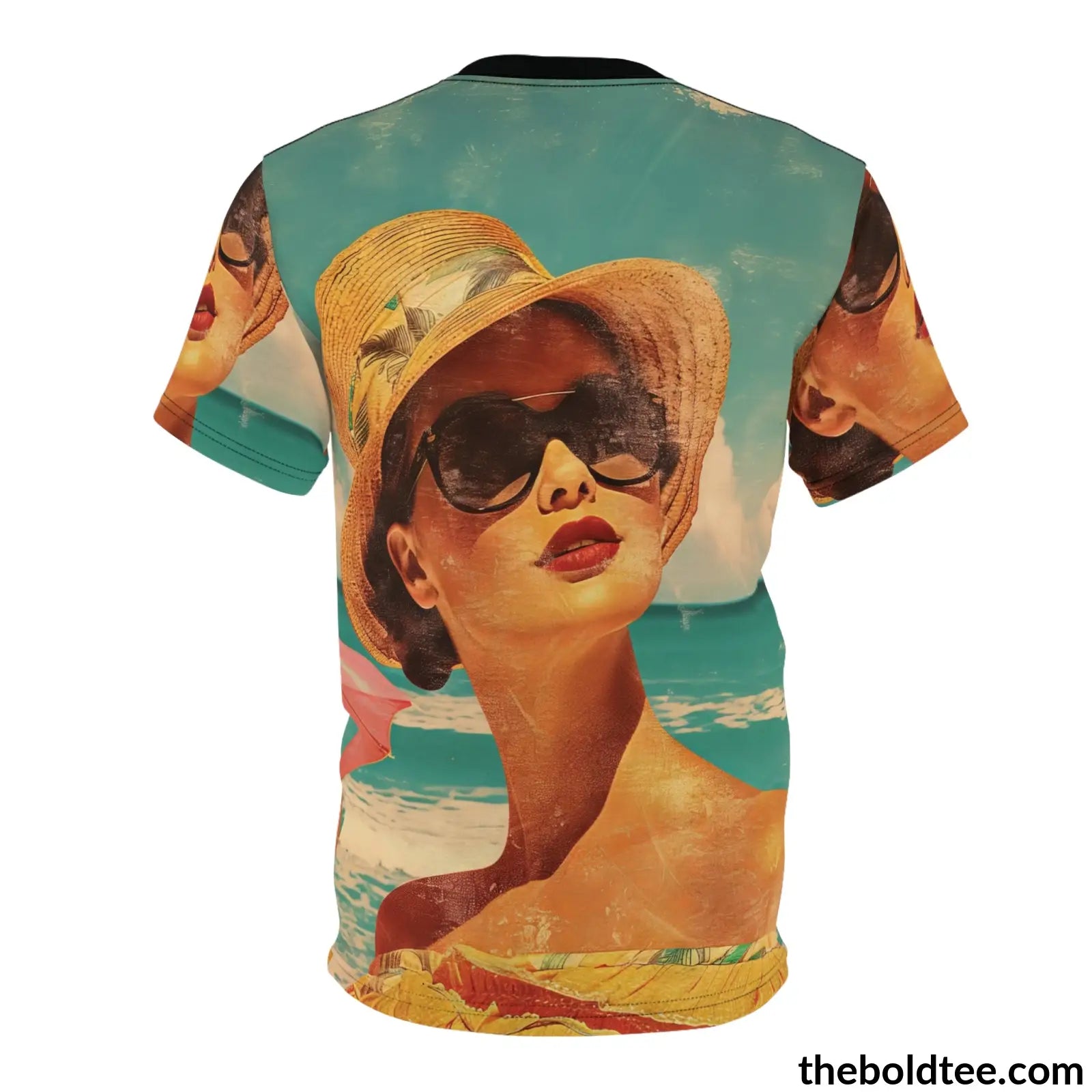 Vintage Summer Beauty Tee - Premium All Over Print Crewneck Shirt Prints