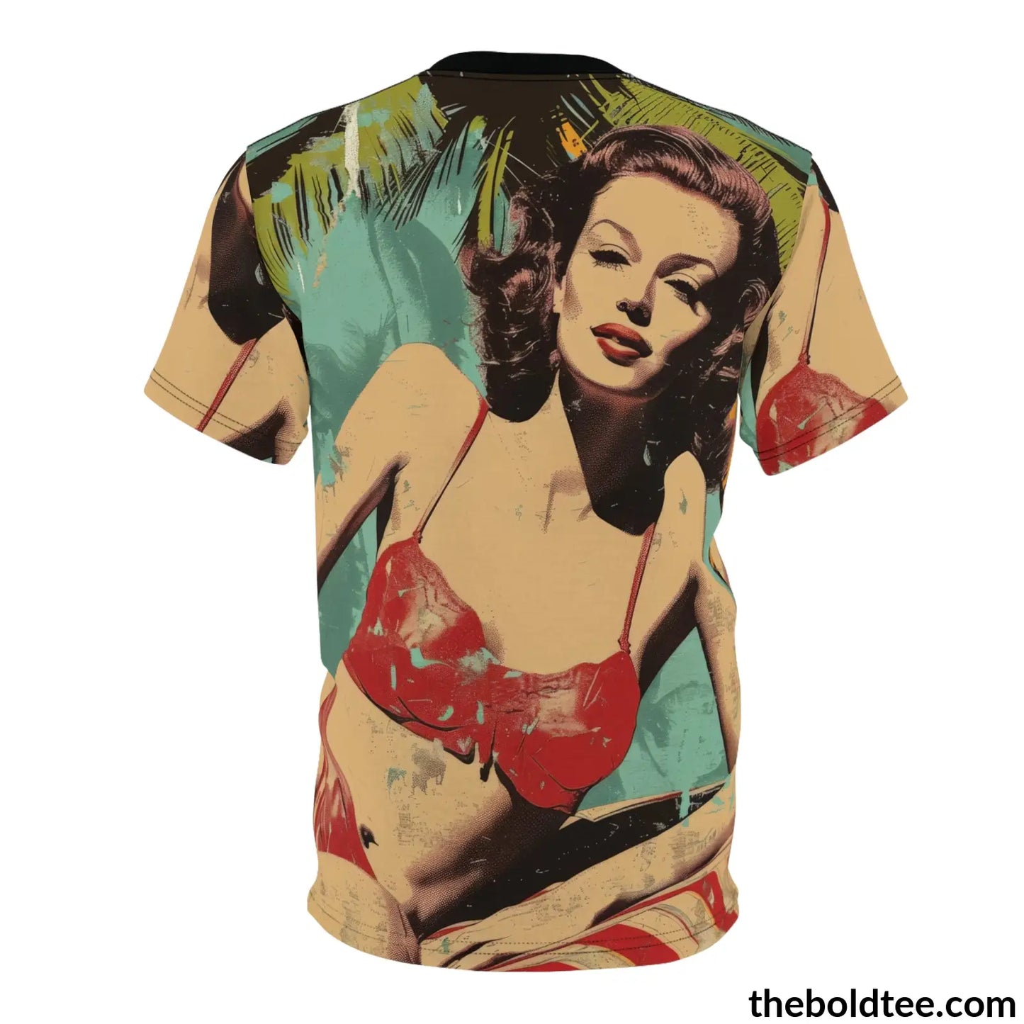 Vintage Summer Beauty Tee - Premium All Over Print Crewneck Shirt Prints