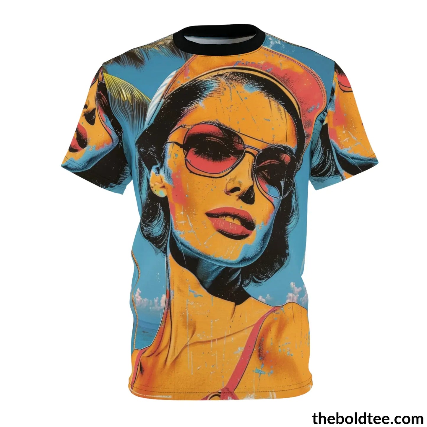 Vintage Summer Beauty Tee - Premium All Over Print Crewneck Shirt S Prints