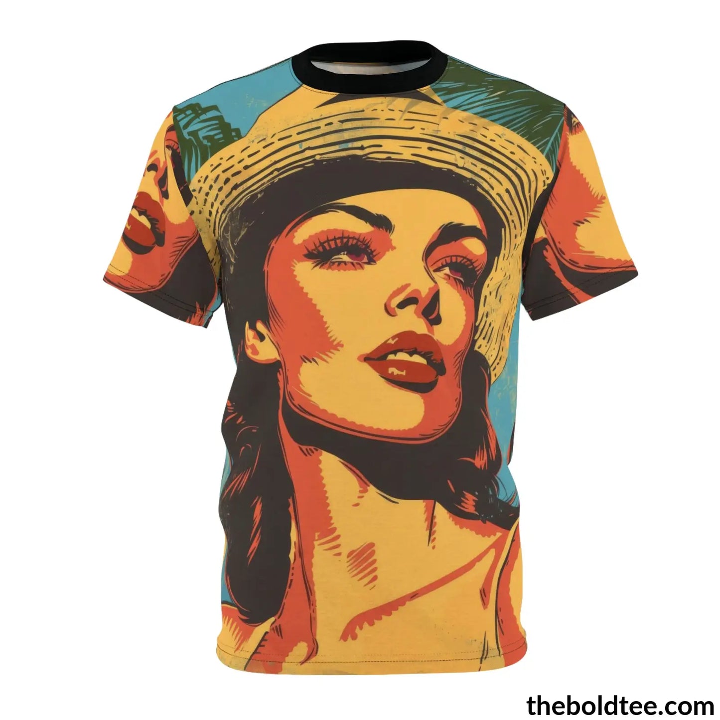 Vintage Summer Beauty Tee - Premium All Over Print Crewneck Shirt S Prints