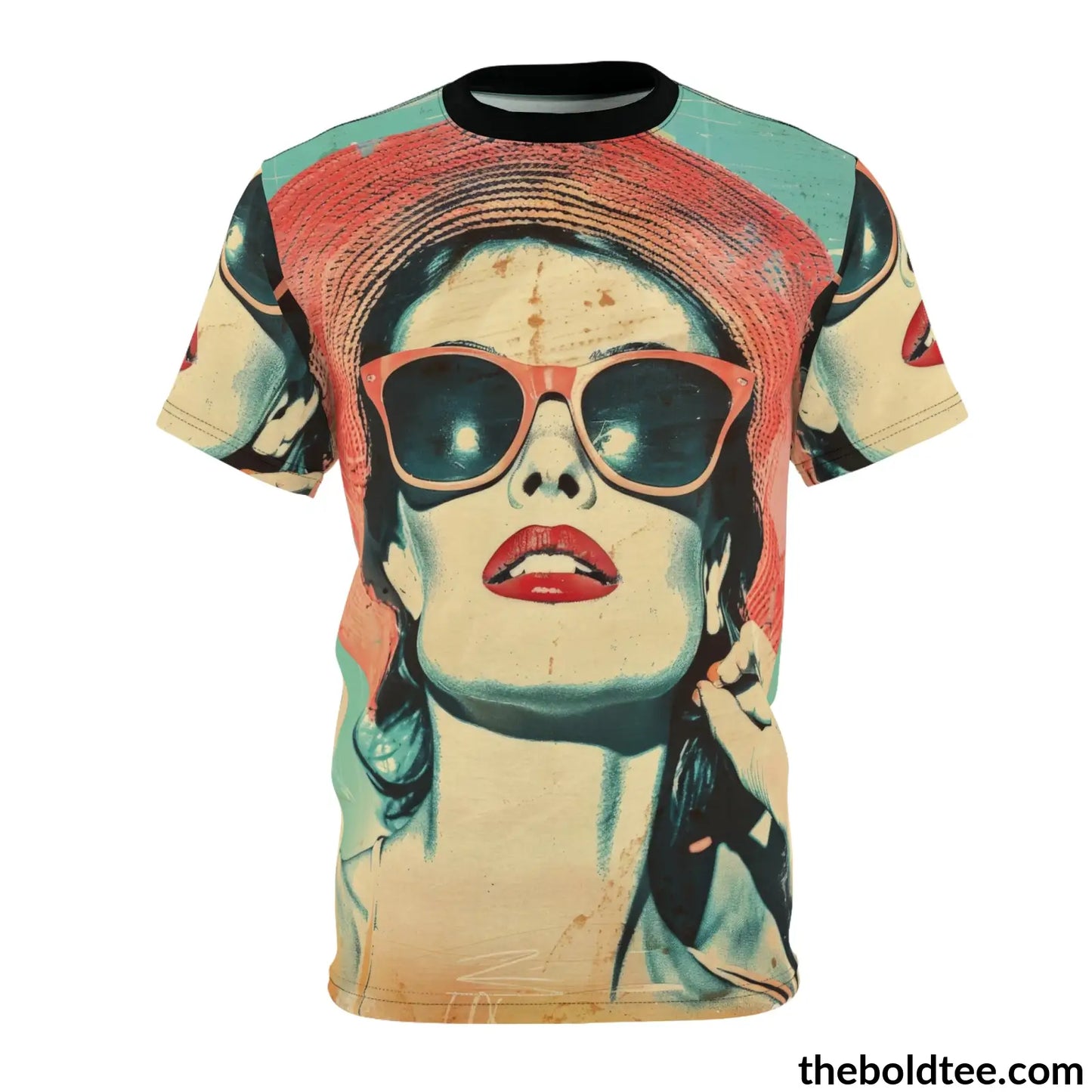 Vintage Summer Beauty Tee - Premium All Over Print Crewneck Shirt S Prints