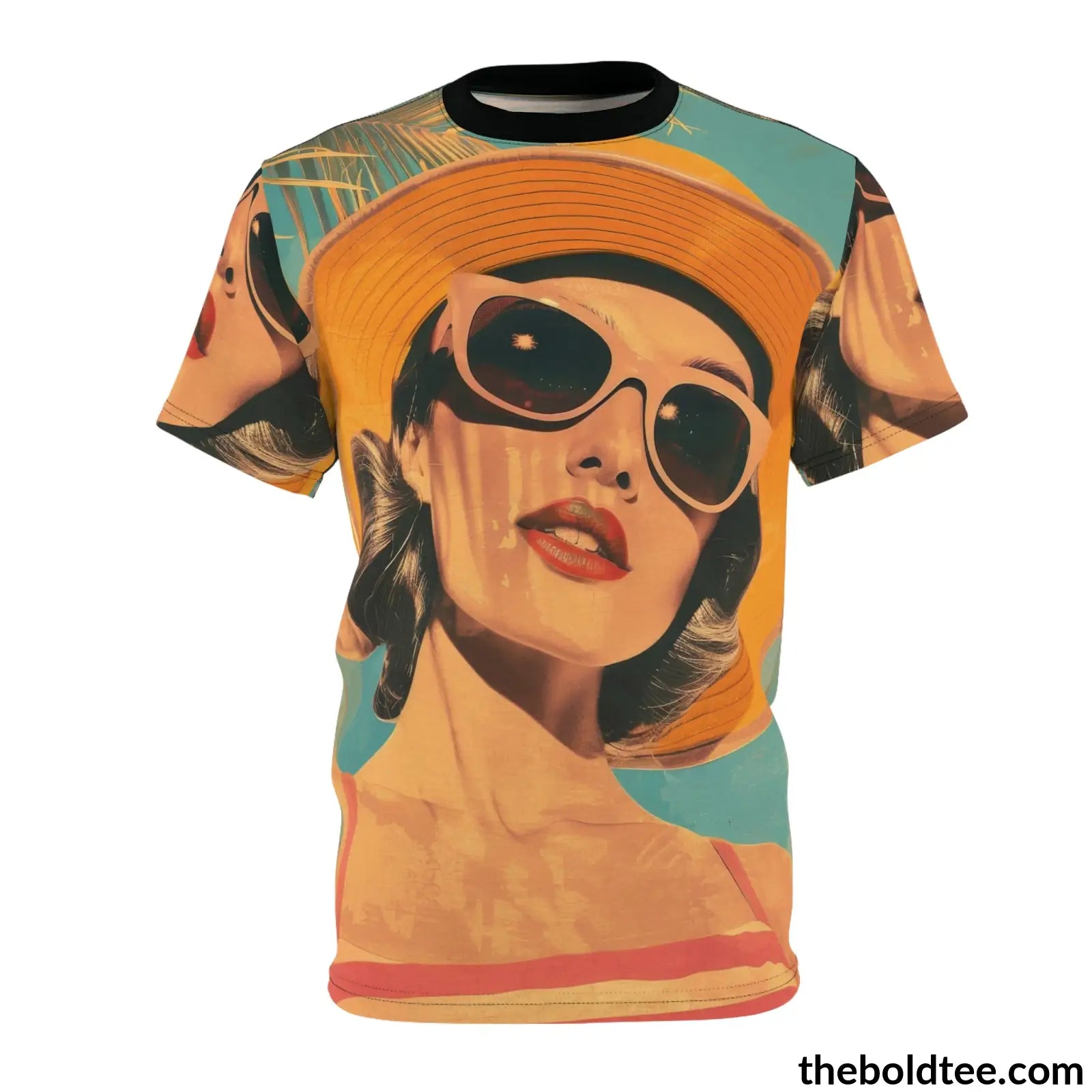 Vintage Summer Beauty Tee - Premium All Over Print Crewneck Shirt S Prints